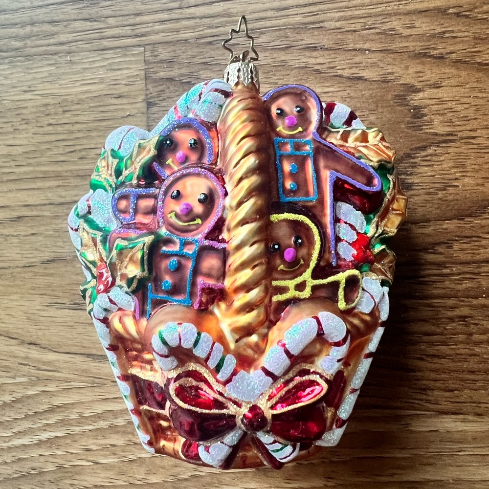 Christopher Radko Ornament - Gingerbread Basket